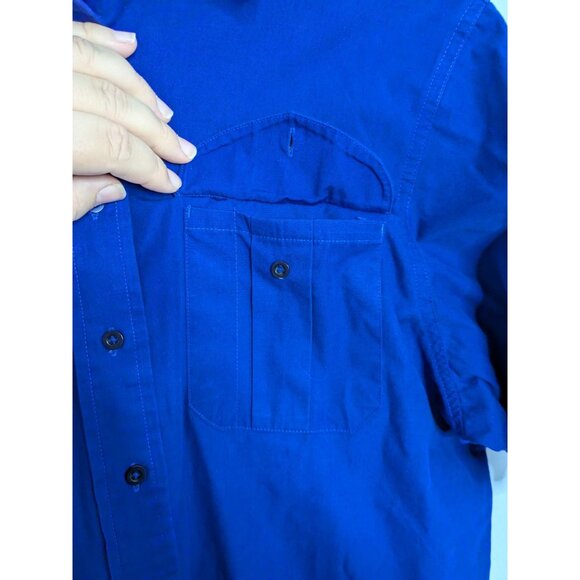 Affinity Apparel Blue Short-Sleeve Shirt Sz 22 Mens Polyester Cotton Greyhound - Picture 15 of 15